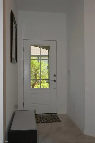 Entryway with baseboards