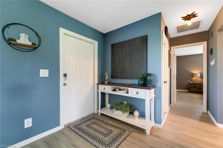 Foyer featuring light hardwood / wood-style flooring
