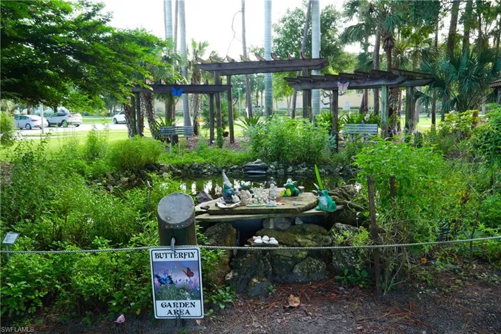 View of yard with a pergola