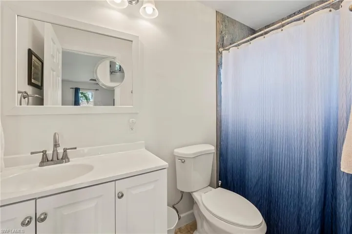 This completely remodeled bathroom is gorgeous ... you'll have to view in person to see the gorgeous shower.