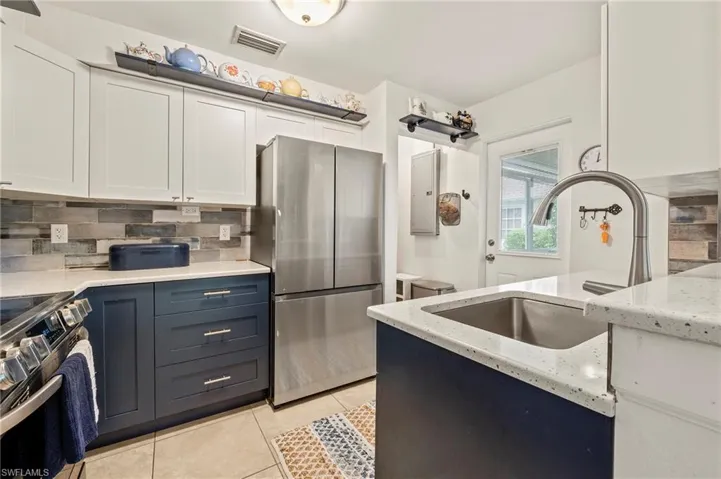 The kitchen was totally remodeled as well as the rest of the home,  and is simply gorgeous.