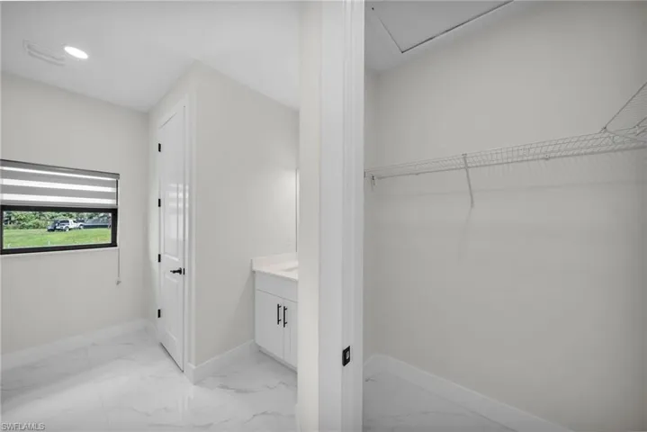 View of walk in closet