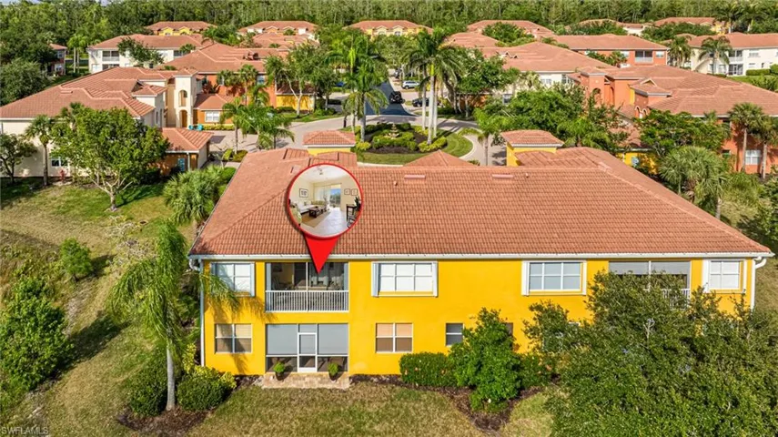 Aerial view of residential area