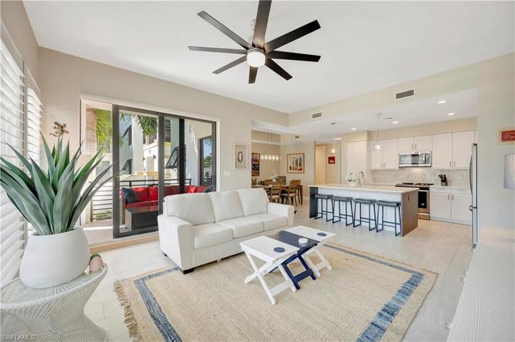 Living room and kitchen