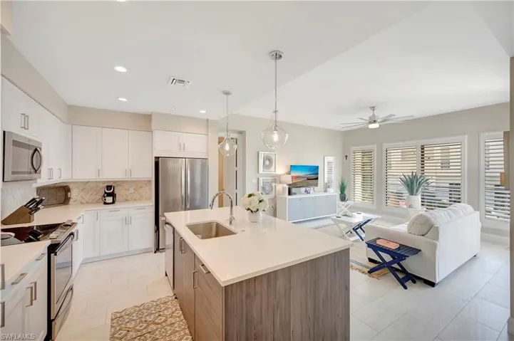 Kitchen and living room