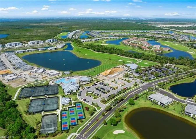 Bird's eye view of a large body of water