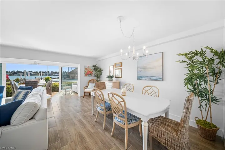Natural lights floods the home