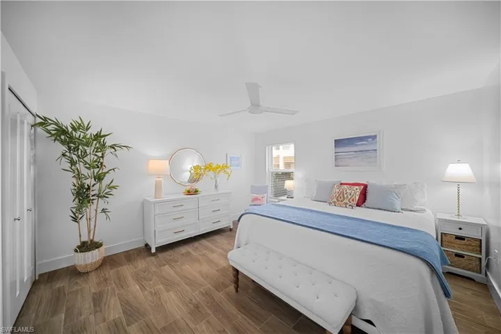 Primary Bedroom in a clean soothing palate