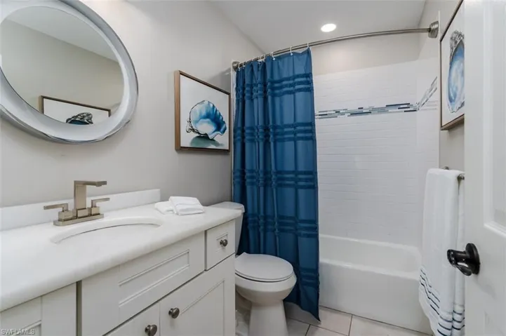 Guest Bath with Mirror that lights up!