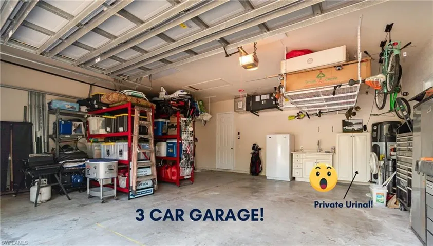 3 car garage, hybrid water heater AND a private urinal!