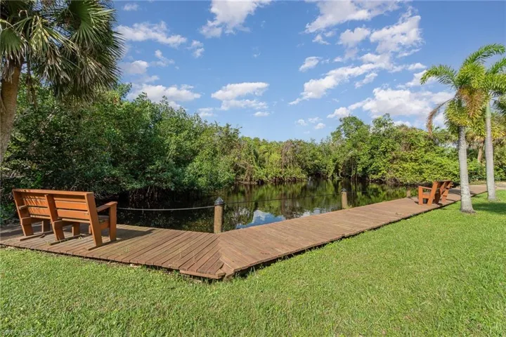 View of Community dock. A place to relax!
