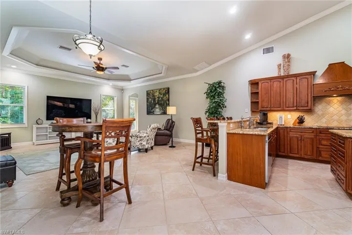 Breakfast nook off of kitchen