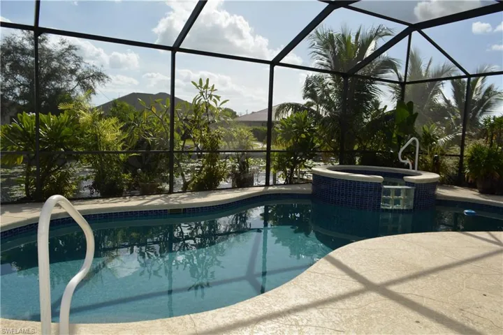Pool area over looking canal