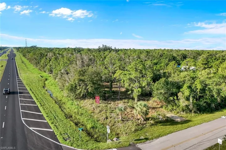 Bird's eye view of a heavily wooded area