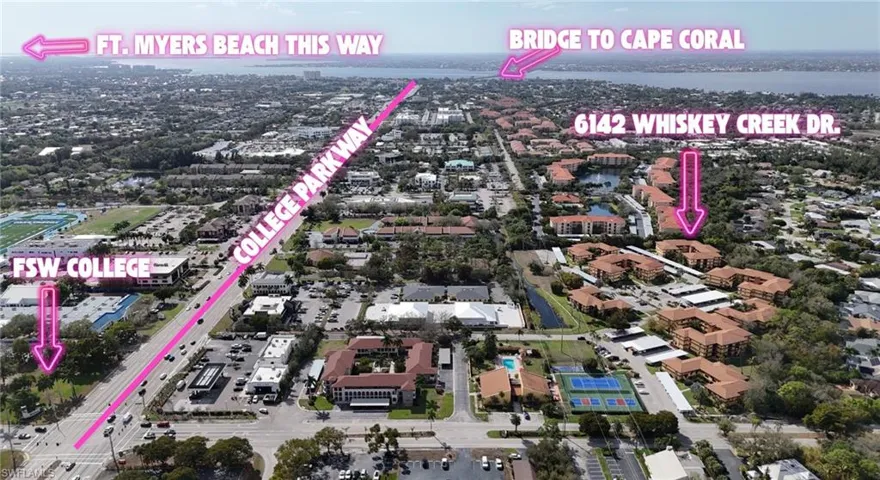 Aerial view of property's location