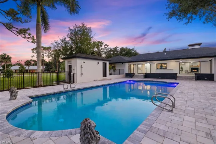 The Pool is stunning and offers Sunset Views over the house every night
