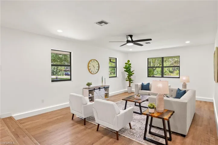 The Formal Living Room has Vinyl Plank Floors