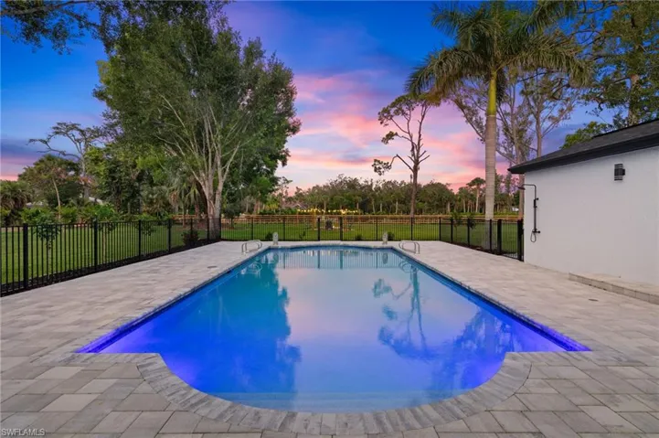 The New 18x42 Pool has a New Pebble Surface, New Pool Tile, New Brick Paver Deck