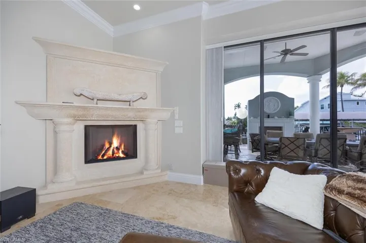 Family room off of Kitchen with Large Pocket sliders
