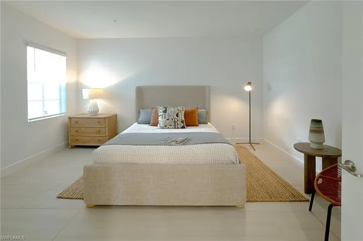 Bedroom with baseboards