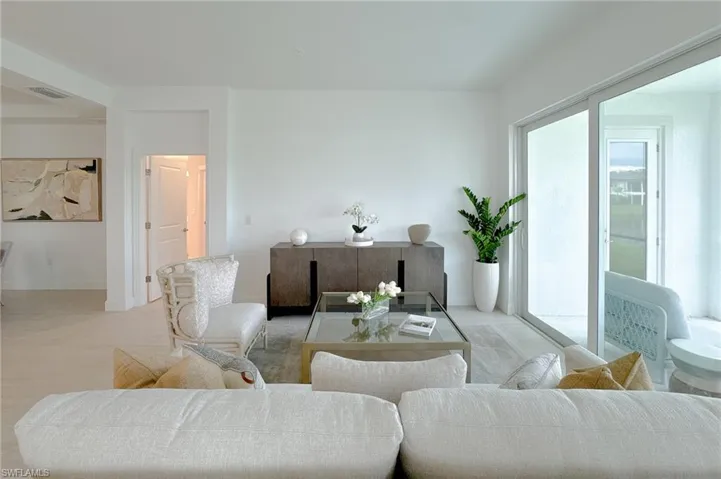 Living room with wood finished floors