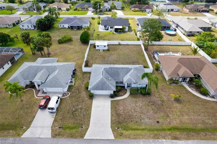 Drone / aerial view with a residential view