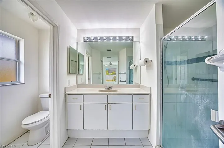 Primary bathroom with walk-in shower