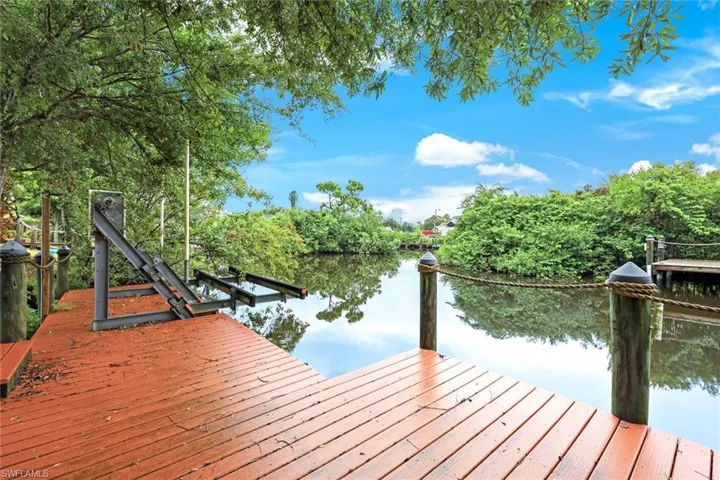 Composite dock area with a water view
