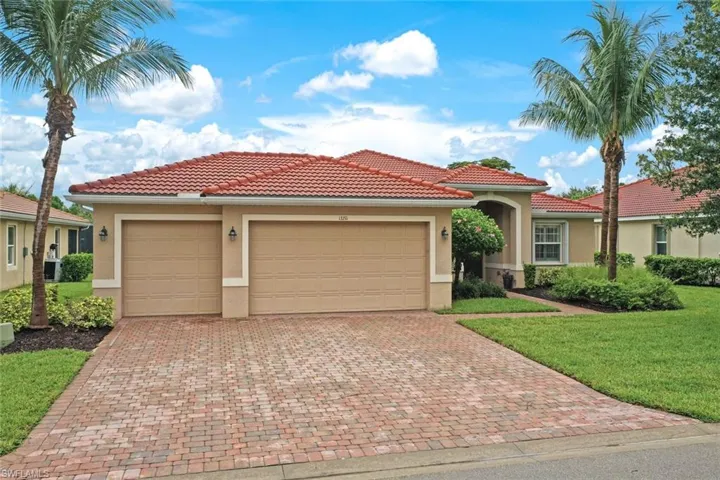 Move in ready gulf access home featuring 4 bedrooms, den, 3 full baths & a 3 garage and pavered driveway