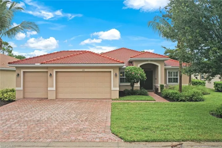 Move in ready gulf access home featuring 4 bedrooms, den, 3 full baths & a 3 garage and pavered driveway