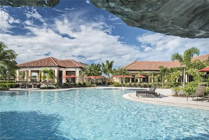 Community pool featuring a patio