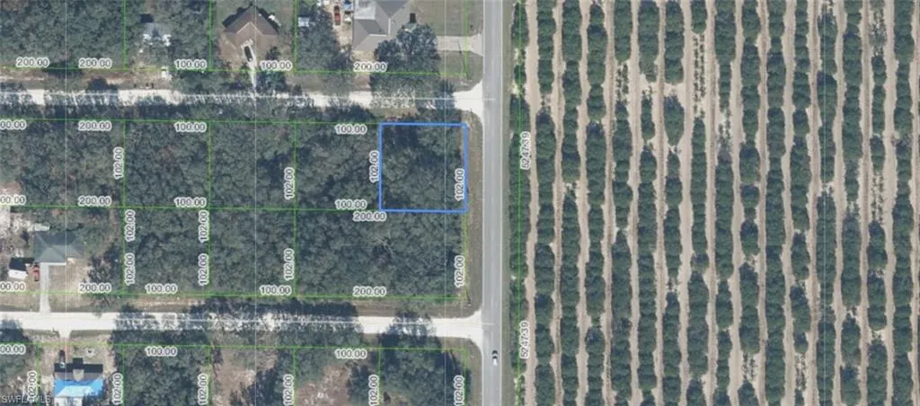 Plat map. Outlining the property boundaries and dimensions