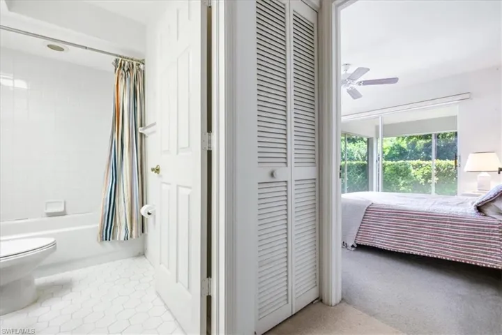 Guest bedroom to guest bathroom