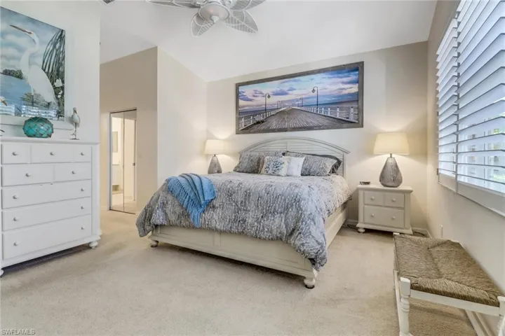 Bedroom with carpet floors