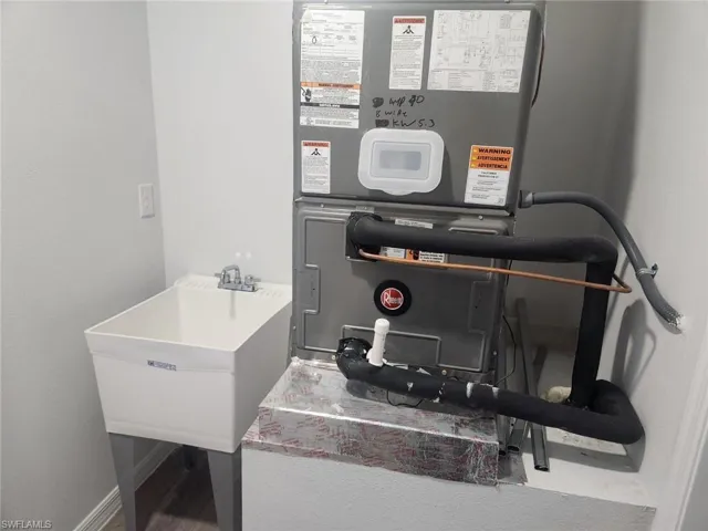 Utility room featuring sink