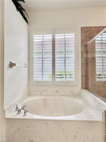 Bathroom with separate shower and tub