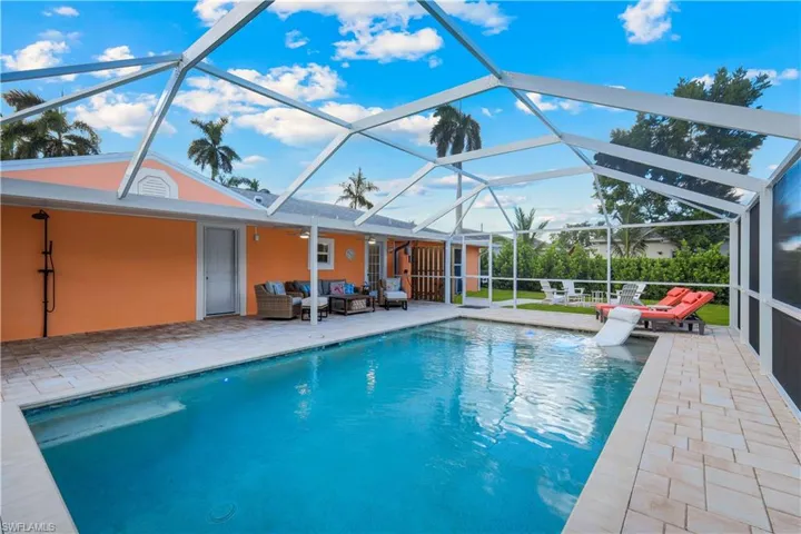 Screened pool and covered lanai area