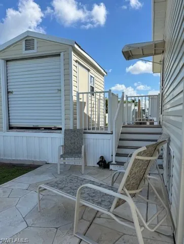 Rear Patio & elevated storage