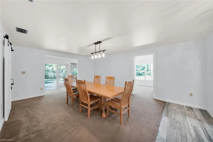 Dining room off entry and Kitchen