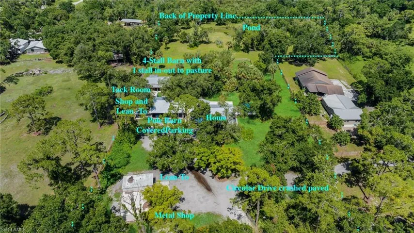 Aerial Mark-up with buildings on property