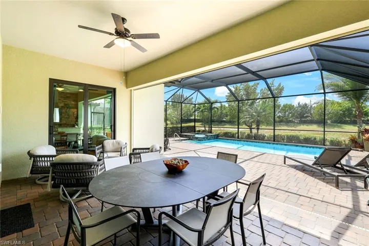 Covered lanai dining.