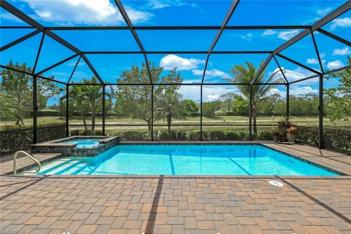 Inviting pool and spa.