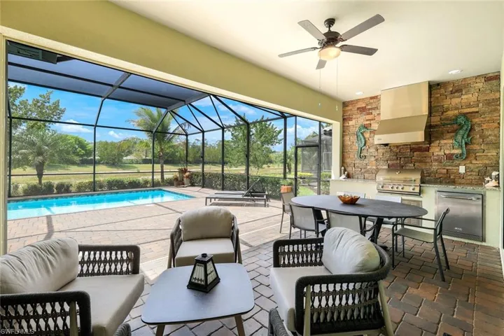 Outdoor kitchen convenience.