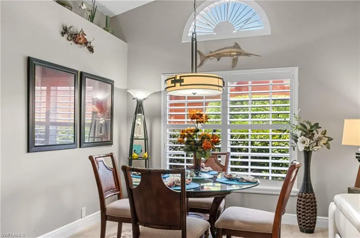 Dining area with baseboards