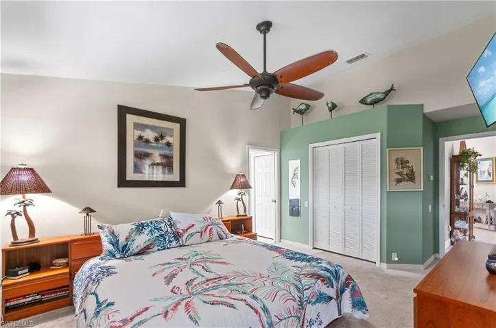 Master bedroom has walk in closet