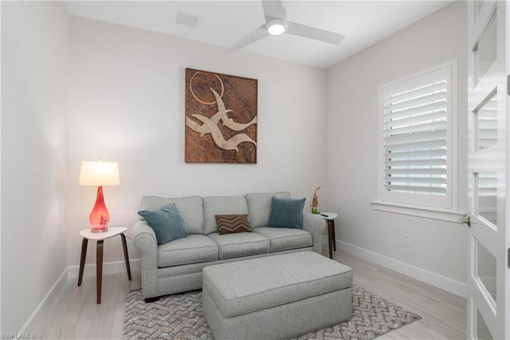 Den Offers Glassed French Doors, Plantation Shutters, a TV and Pull Out Sofa for Overflow Guests. (who you don't want to overstay their welcome!)