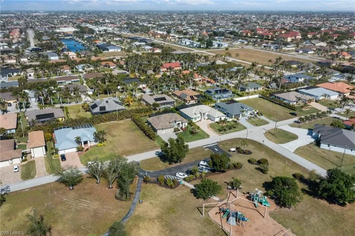 Aerial view of neighborhood and Camelot Park