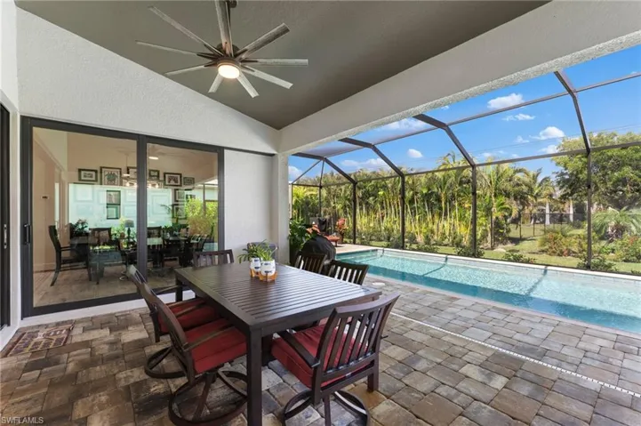 Lanai, sliders are pocketing from Great Room and Dining Room.