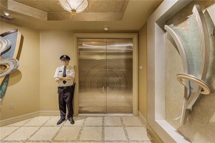 Personal guard on duty in your private foyer
