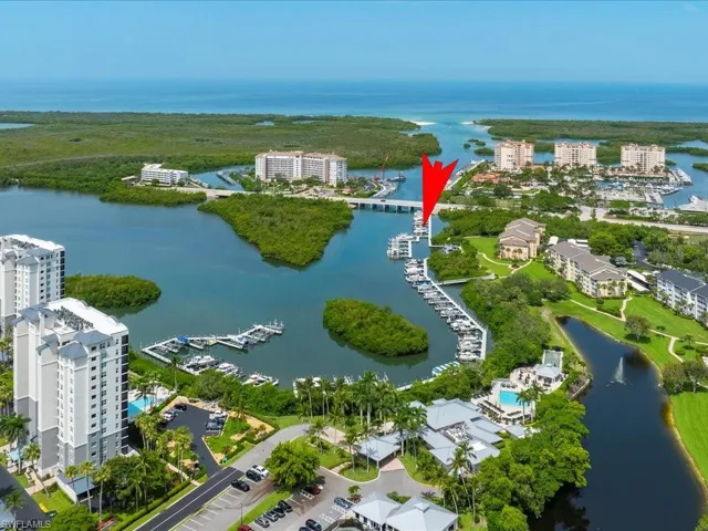 Drone / aerial view of a nearby body of water
